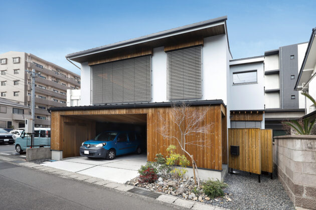 街なかのパッシブデザインを 実現する2階リビングの住まい
